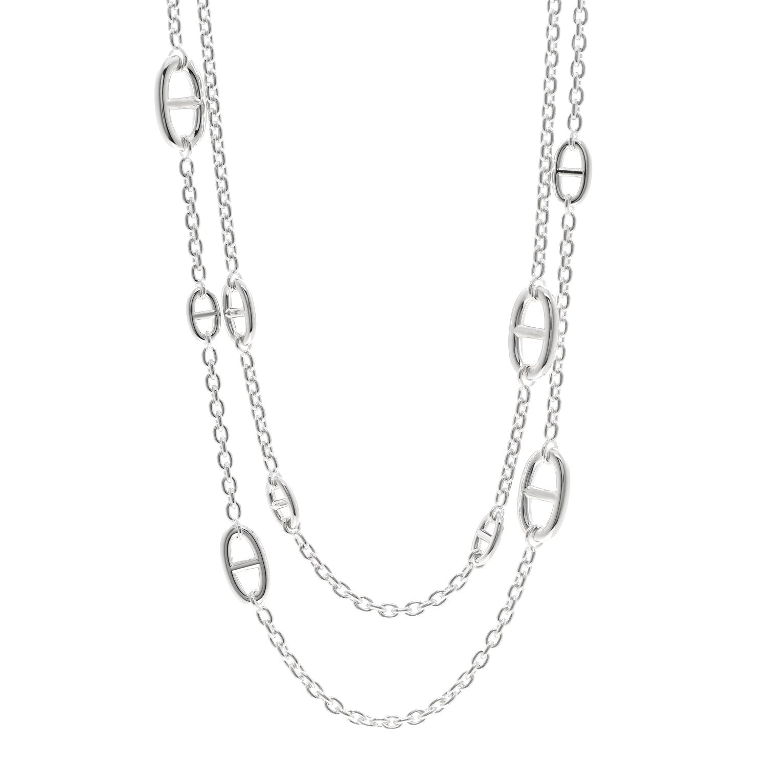 Hermes Sterling Silver Farandole Necklace 120 1 of 6