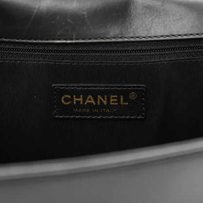 Chanel Glazed Calfskin Large Boy Flap Black 7 of 13
