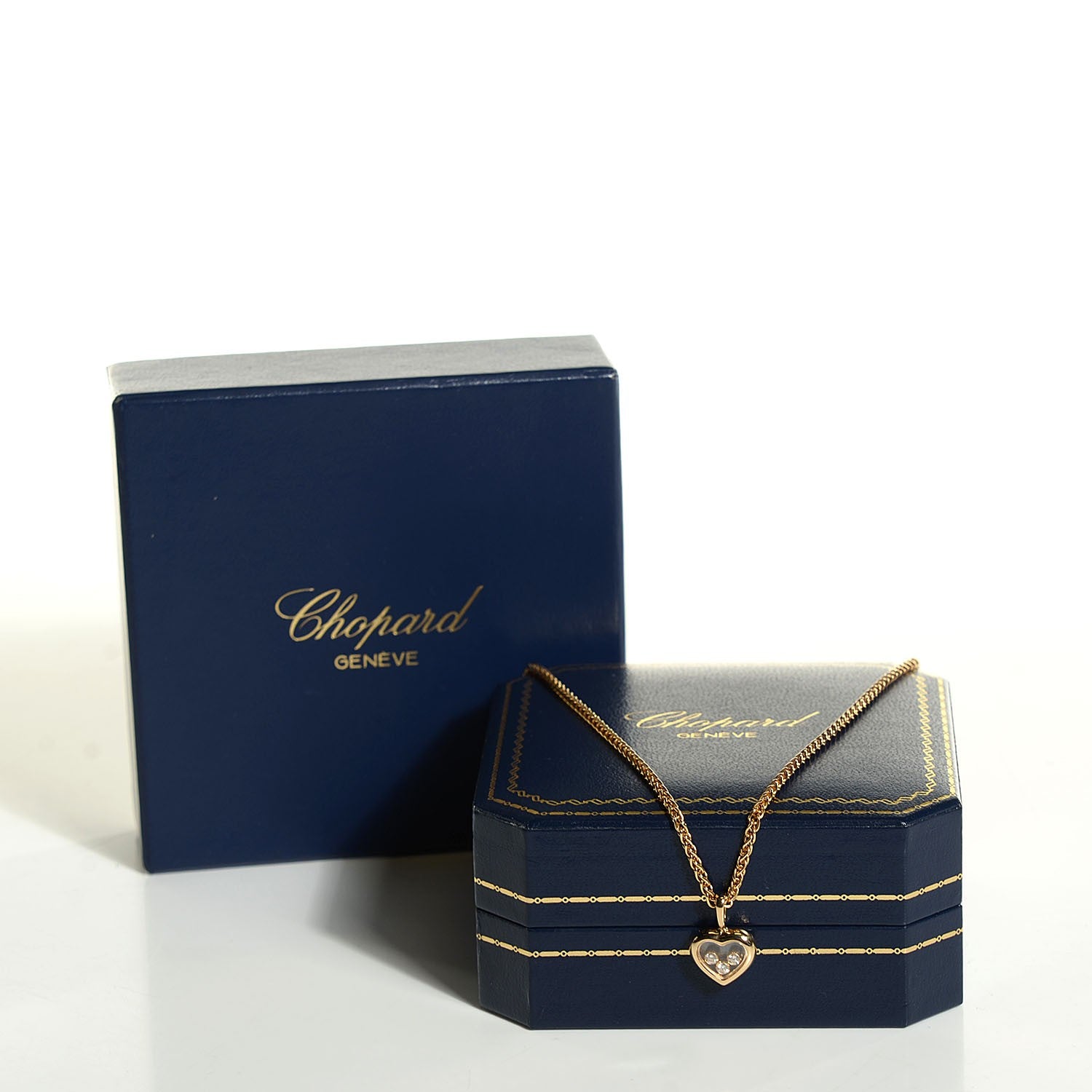Chopard 18K Yellow Gold Happy Diamonds Icons Heart Pendant Necklace 5 of 5