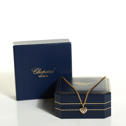 Chopard 18K Yellow Gold Happy Diamonds Icons Heart Pendant Necklace 5 of 5