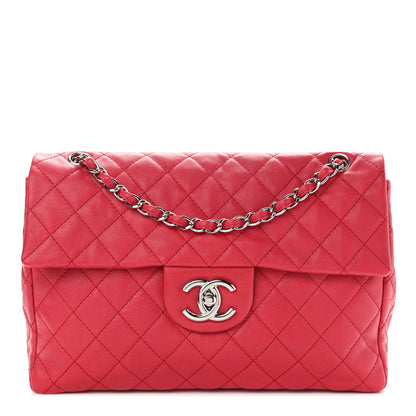 Chanel Washed Caviar Quilted Maxi Single Flap Fuchsia 1 of 14