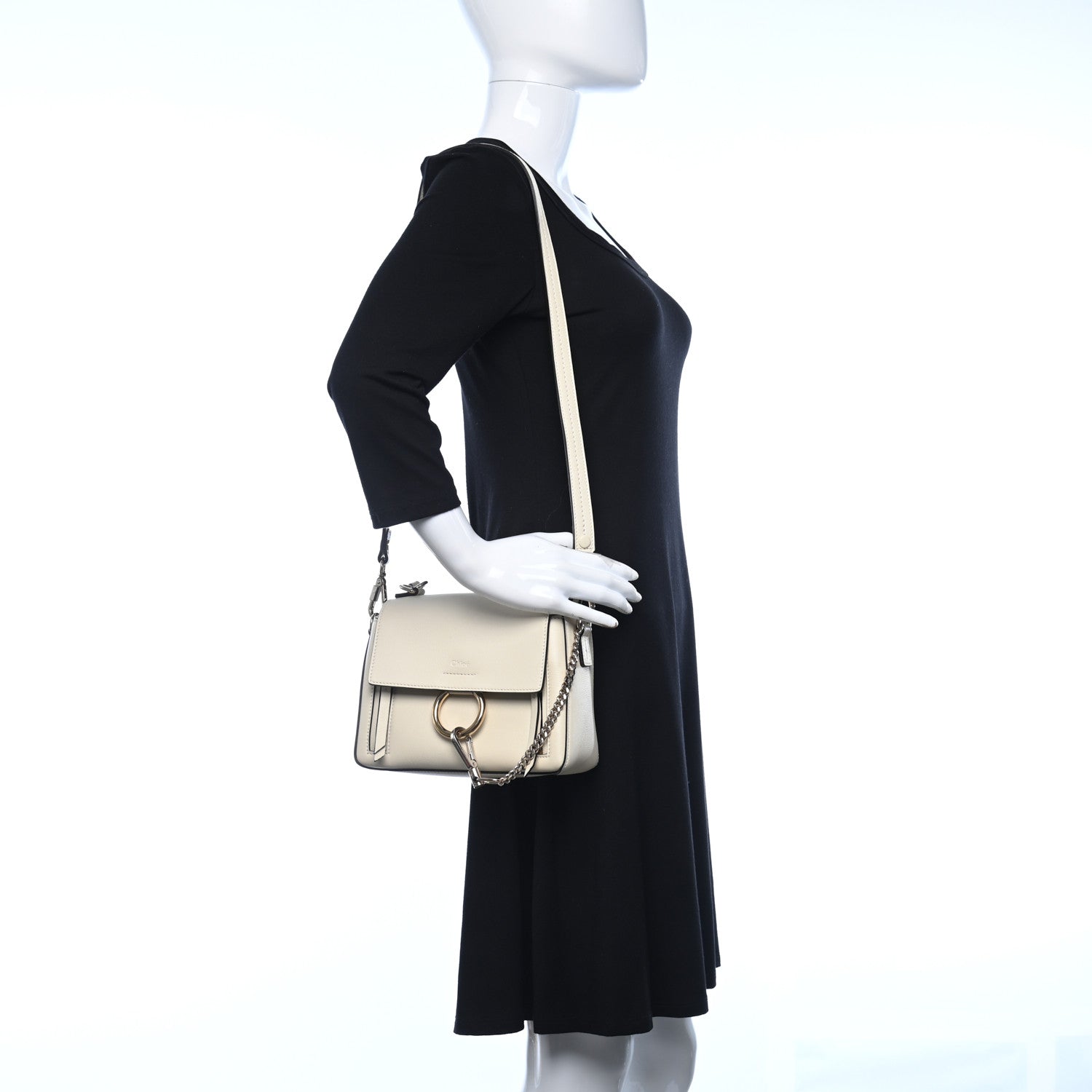 Chloe Calfskin Mini Faye Day Shoulder Bag Off White 2 of 13