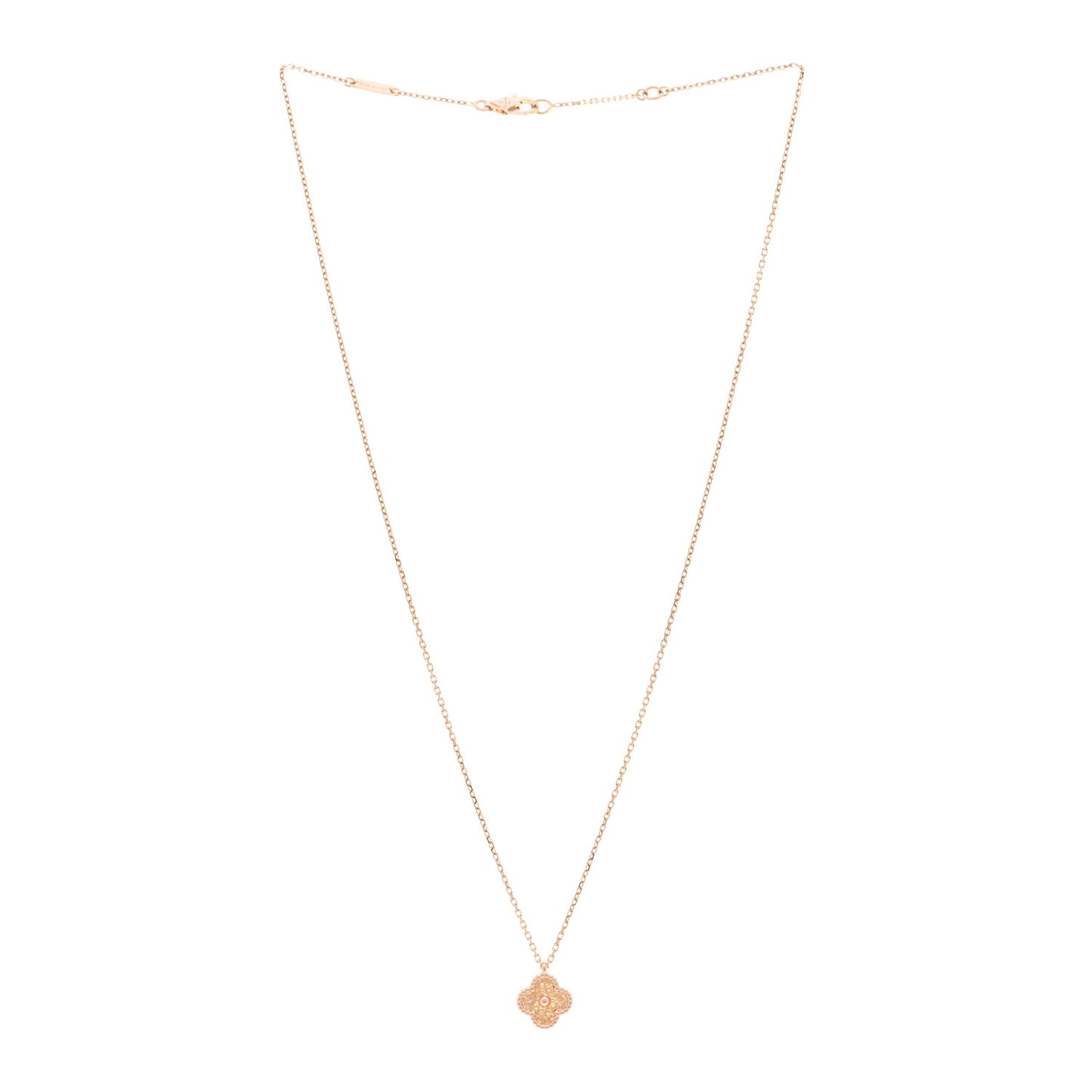 18K Rose Gold Sweet Alhambra Pendant Necklace