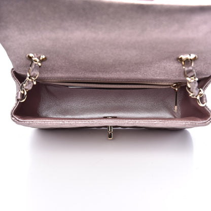 Chanel Metallic Goatskin Quilted Mini Rectangular Flap Pink 5 of 11