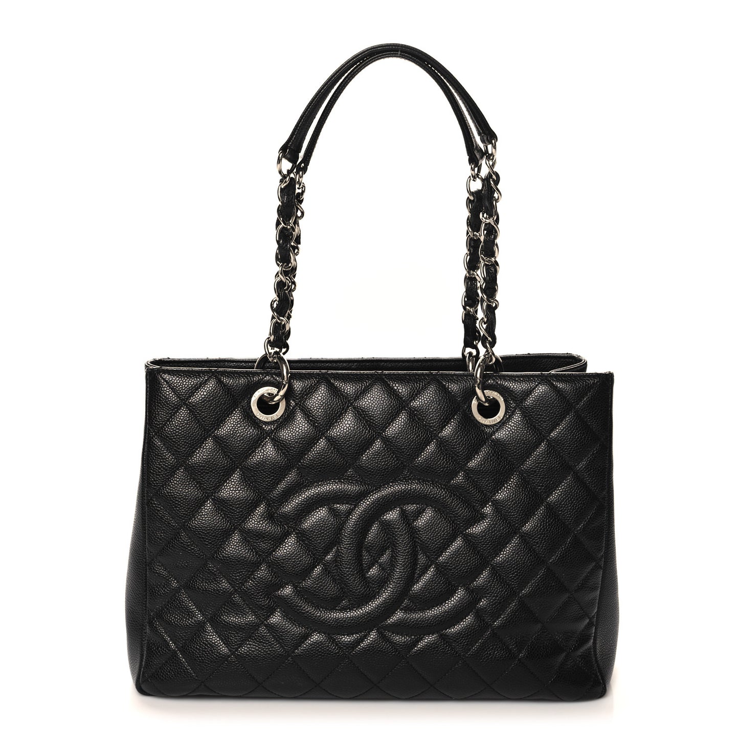 Caviar Quilted Grand Shopping Tote GST Black