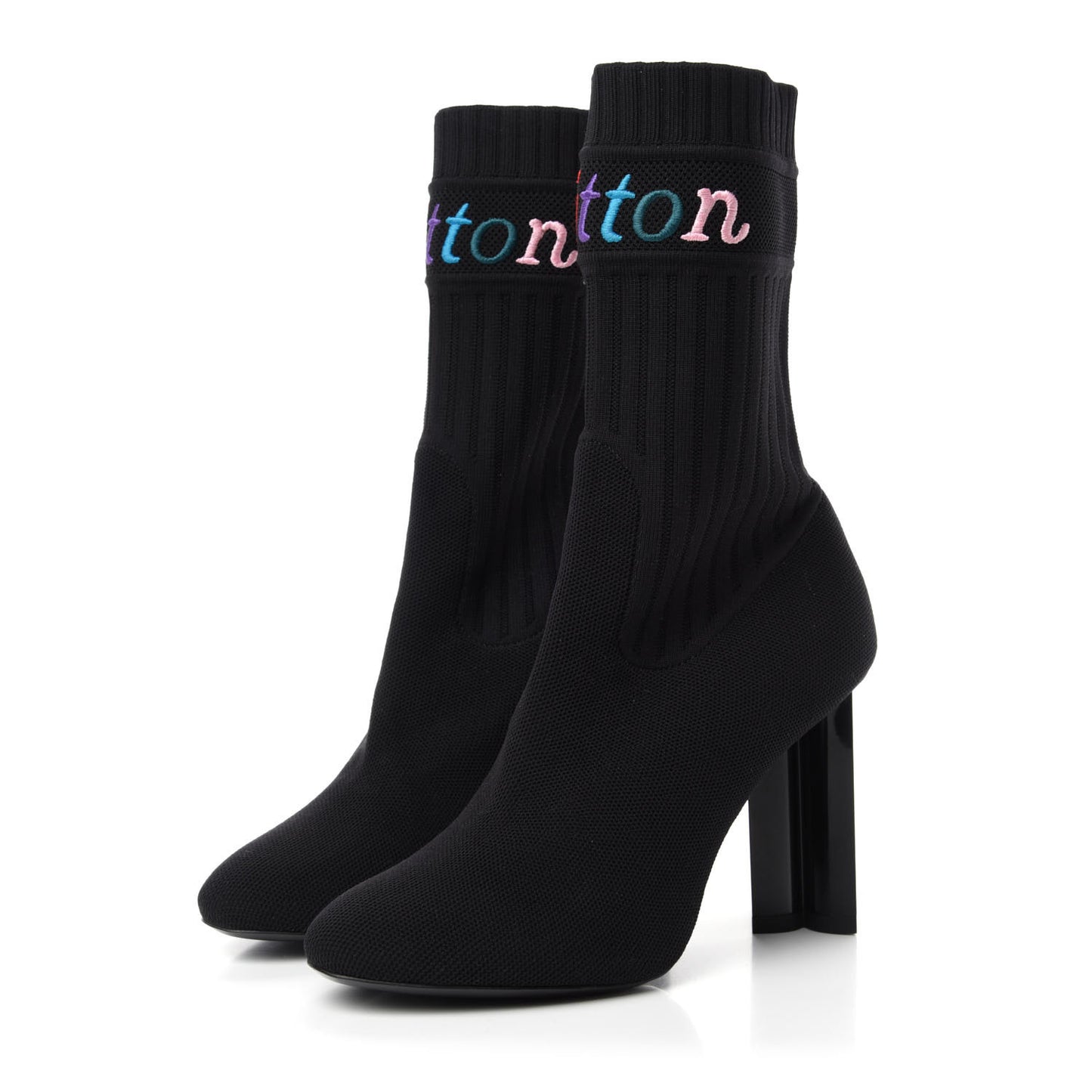 Stretch Fabric New Wave Silhouette Ankle Boots 37 Black