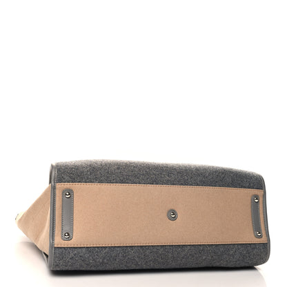 Chanel Wool Felt Large Deauville Tote Grey Beige 4 of 10