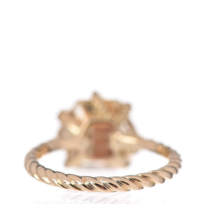 David Yurman 18K Yellow Gold Champagne Citrine Diamond 10mm Cable Wrap Ring 52 6 4 of 5