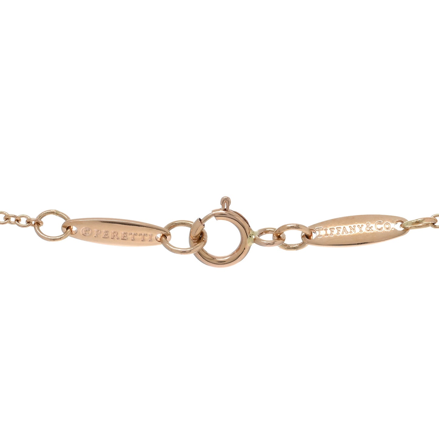 18K Rose Gold Tsavorite Tag Charm Pendant Necklace