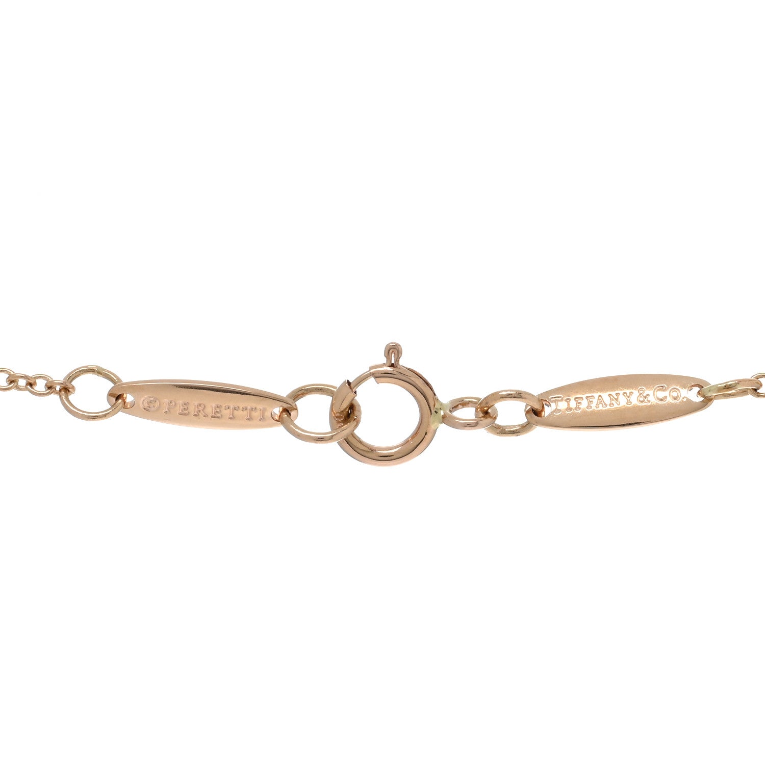 Tiffany 18K Rose Gold Tsavorite Tag Charm Pendant Necklace 4 of 4