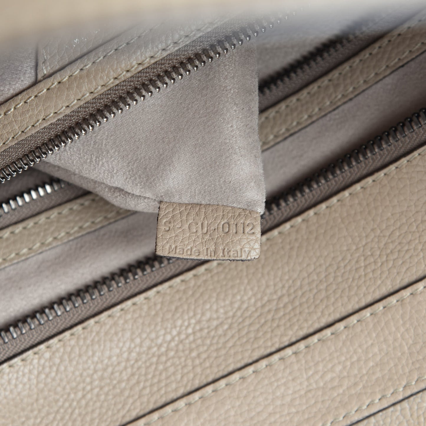 Drummed Calfskin Mini Luggage Dune