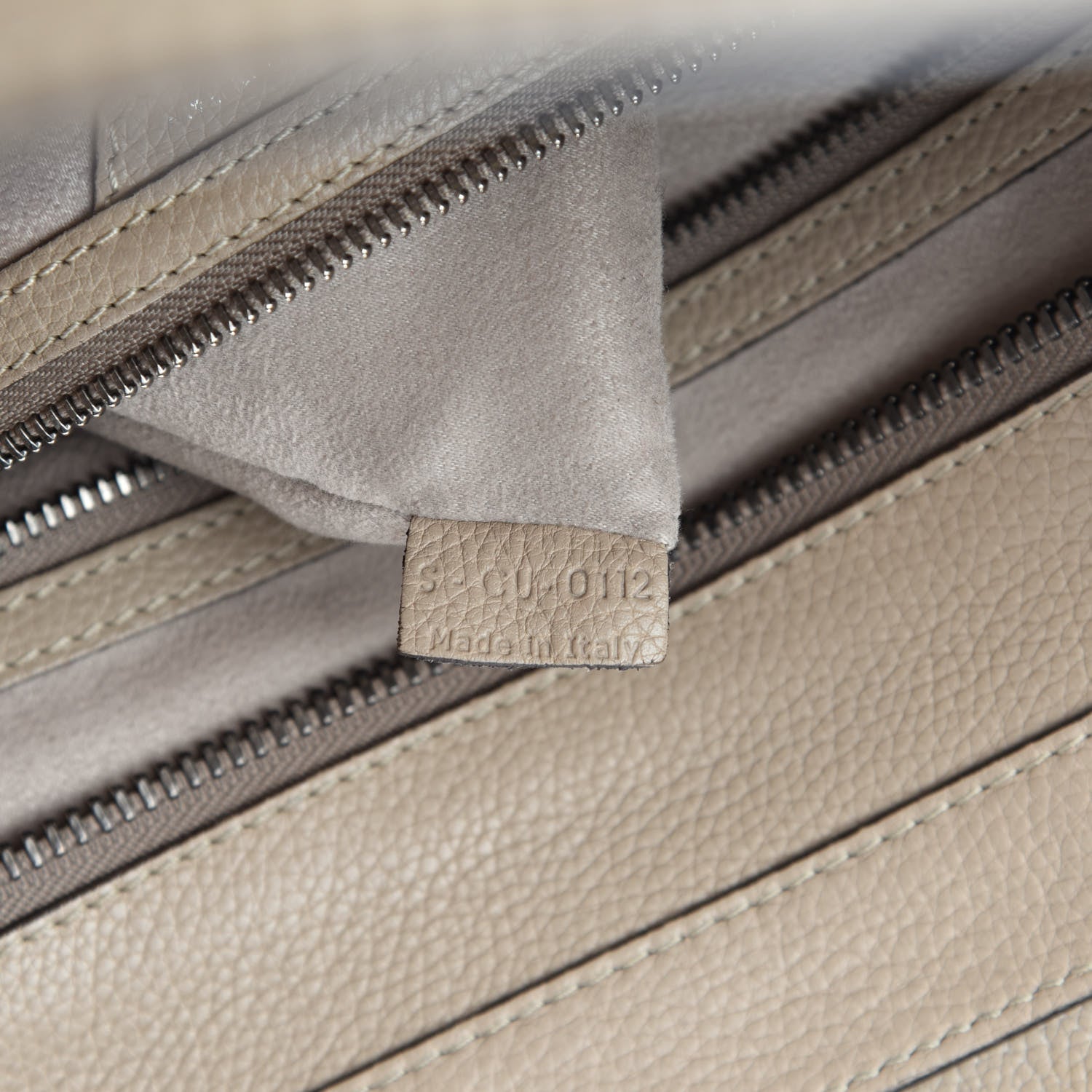 Celine Drummed Calfskin Mini Luggage Dune 7 of 19