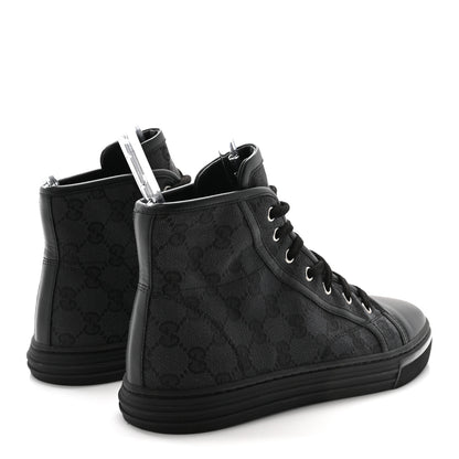 Gucci Monogram High Top Sneakers 38 Black 5 of 8