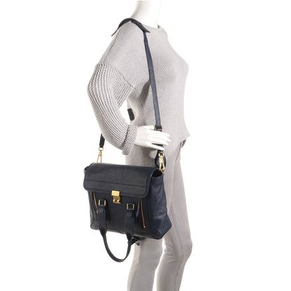 3.1 Phillip Lim 3.1 Shark Embossed Leather Medium Pashli Satchel Ink 2 of 14