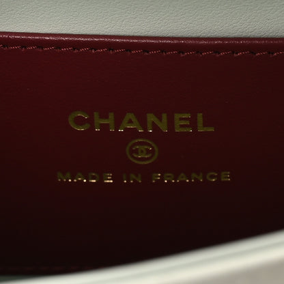 Chanel Shiny Caviar Mini Preppy Coco Shoulder Bag Light Blue 7 of 11