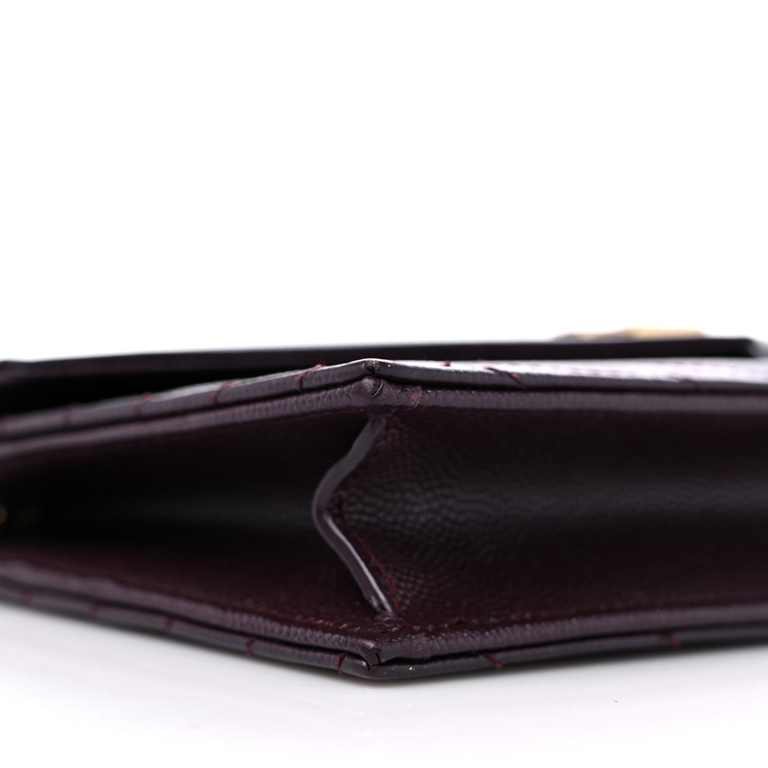 Saint Laurent Grain De Poudre Matelasse Chevron Monogram Envelope Chain Wallet Rogue Legion 9 of 12