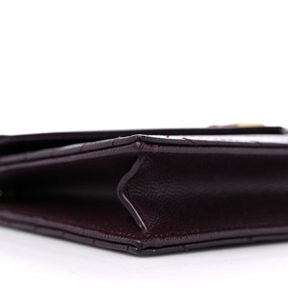 Saint Laurent Grain De Poudre Matelasse Chevron Monogram Envelope Chain Wallet Rogue Legion 9 of 12