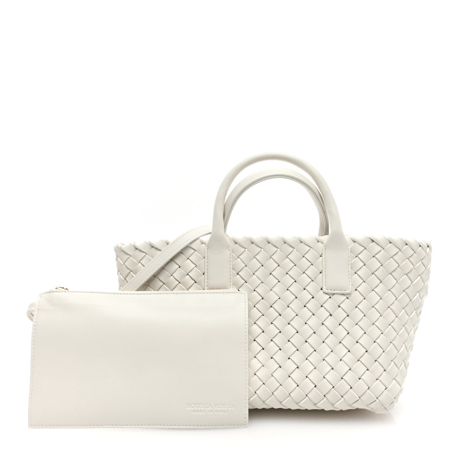 Bottega Veneta Nappa Intrecciato Mini Cabat White 3 of 10