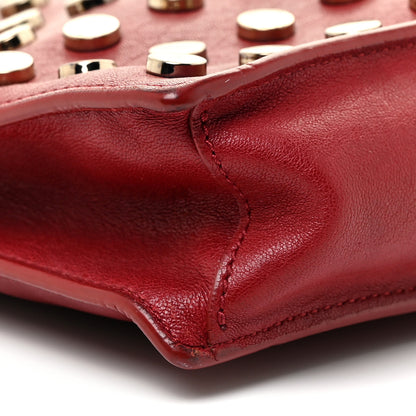 Versace Calfskin Studded Crossbody Red 8 of 17