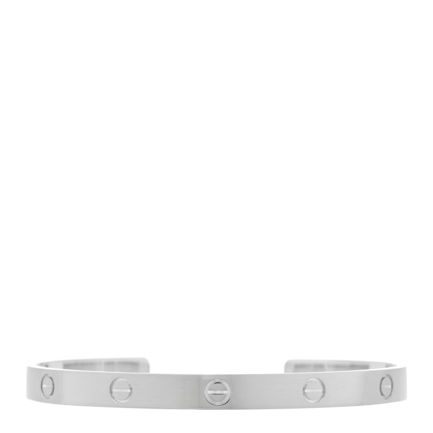 Cartier 18K White Gold LOVE Cuff Bracelet 21 1 of 4