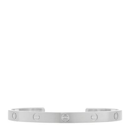Cartier 18K White Gold LOVE Cuff Bracelet 21 1 of 4