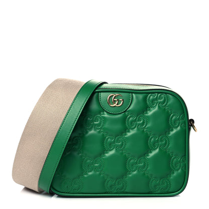 Gucci Calfskin GG Matelasse Shoulder Bag Spring Green Natural 1 of 11