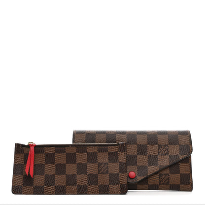 Louis Vuitton Damier Ebene Josephine Wallet Red 3 of 9