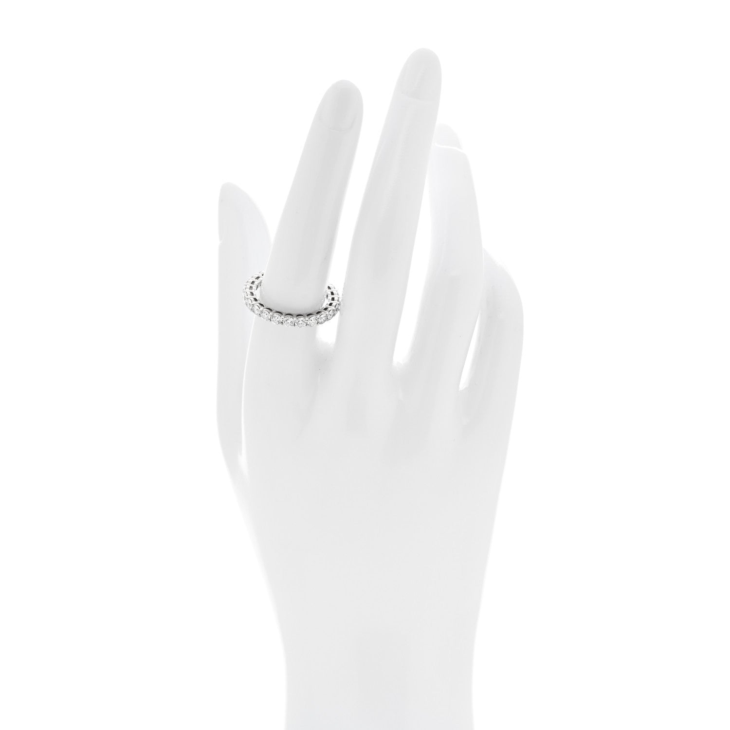 Tiffany Platinum Diamond 3mm Forever Eternity Band Ring 56 7.5 2 of 5