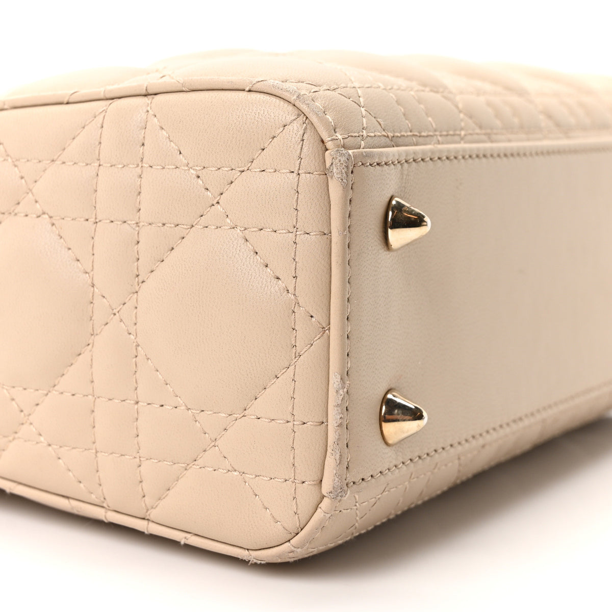 Christian Dior Lambskin Cannage Small My ABCDior Lady Dior Beige 9 of 11