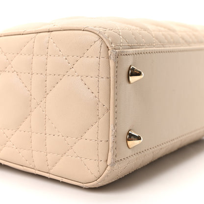Christian Dior Lambskin Cannage Small My ABCDior Lady Dior Beige 9 of 11