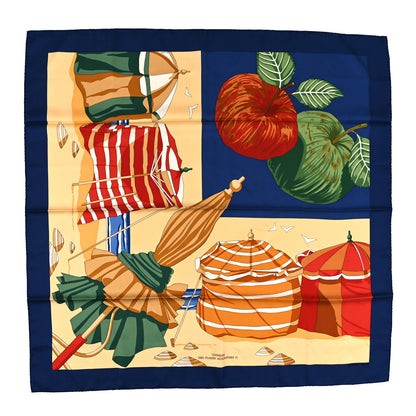 Hermes Silk Charmes Des Plages Normandes II Scarf 90 1 of 5