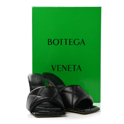 Bottega Veneta Nappa Quilted Rubber Lido Mule Sandals 38 Black 7 of 8