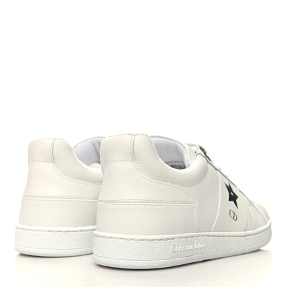 Christian Dior Calfskin Suede Dior Star Low Top Sneakers 37 White Black 4 of 9