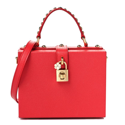 Dolce & Gabbana Calfskin Treasure Box Bag Red 1 of 13