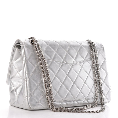 Chanel Metallic Lambskin Quilted 2.55 Reissue 227 Flap Silver 3 of 14
