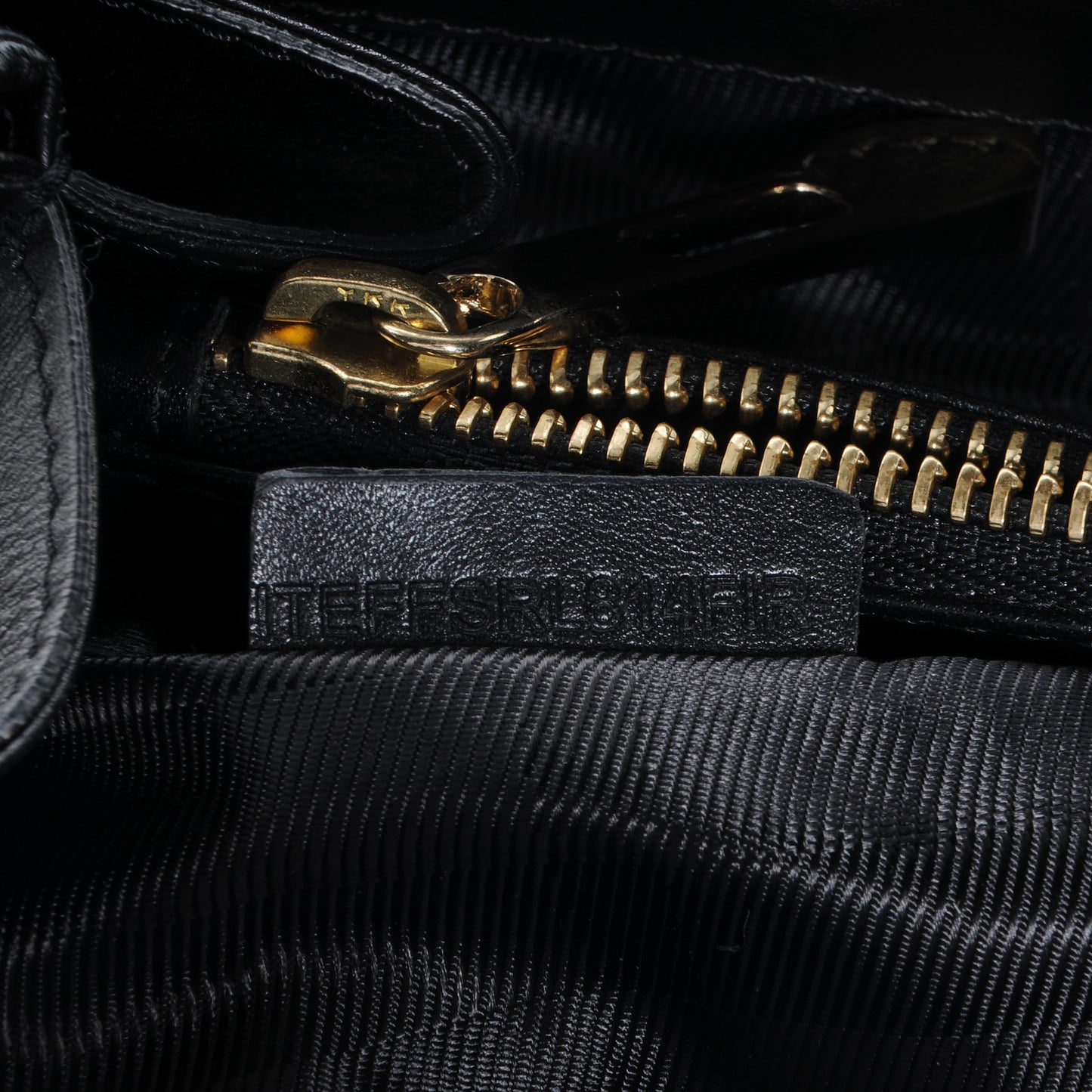 Leather Quilted Satchel Black