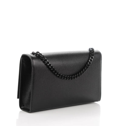 Saint Laurent Grain De Poudre Medium Classic Monogram Kate Double Handle Satchel Black 3 of 6