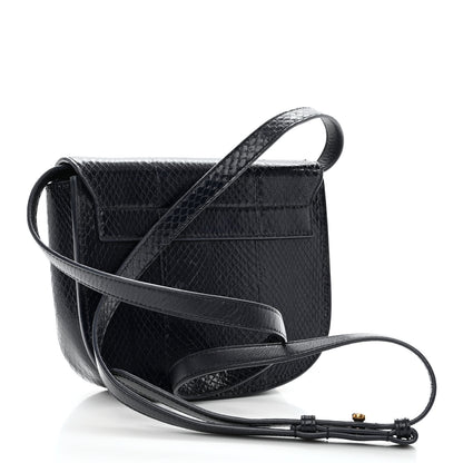 Saint Laurent Snakeskin Small Kaia Satchel Navy 3 of 11