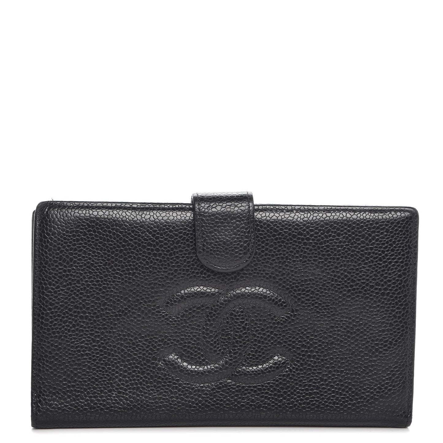 Caviar Timeless CC French Wallet Black