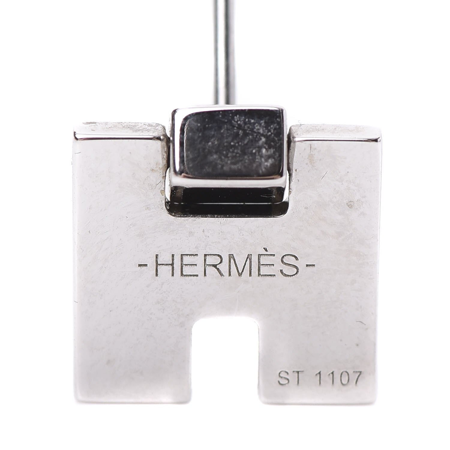 Hermes Palladium Lacquer Eileen Earrings Black 4 of 5