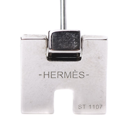 Hermes Palladium Lacquer Eileen Earrings Black 4 of 5