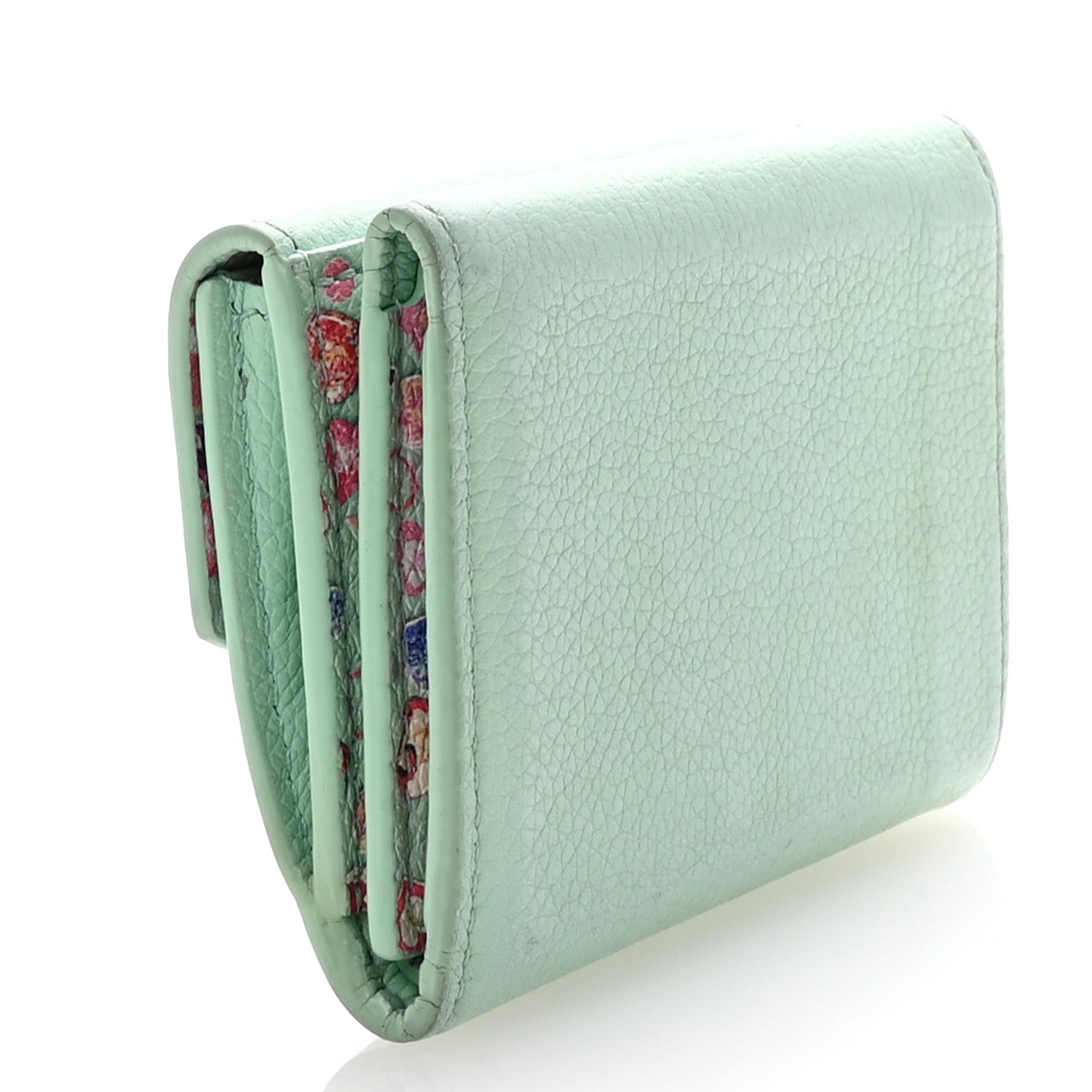 Louis Vuitton Calfskin Lockmini Wallet Menthe 3 of 8