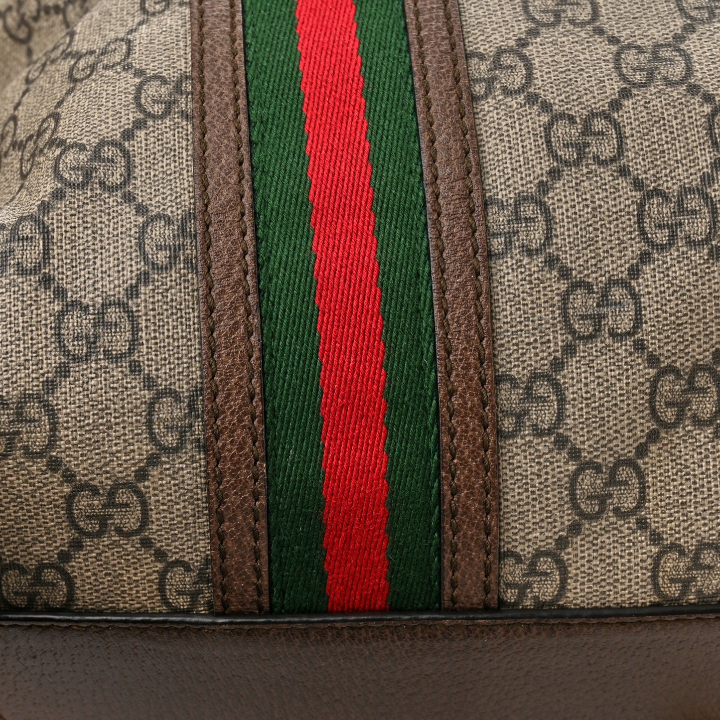 Soft GG Supreme Monogram Web Neo Vintage Duffle Bag Beige New Acero Crop