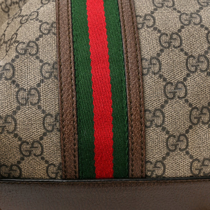 Gucci Soft GG Supreme Monogram Web Neo Vintage Duffle Bag Beige New Acero Crop 17 of 19
