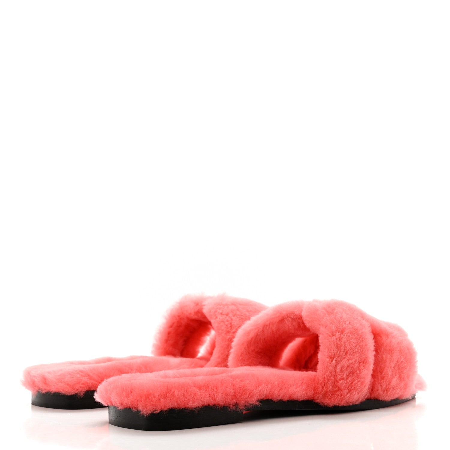 Hermes Woolskin Oran Sandals 39 Rose Du Desert 4 of 8