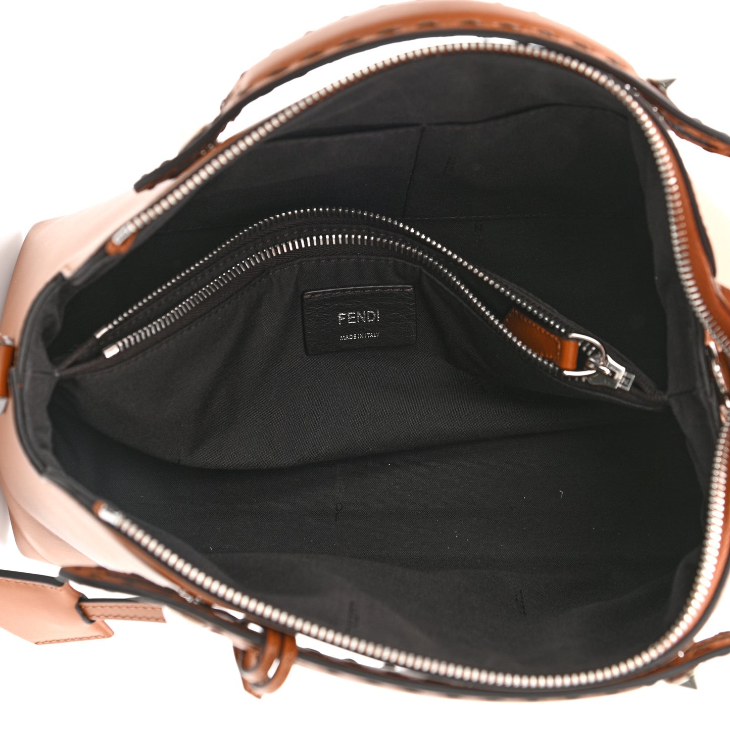 Vitello King Logo Embossed Medium By The Way Boston Bag Cuoio