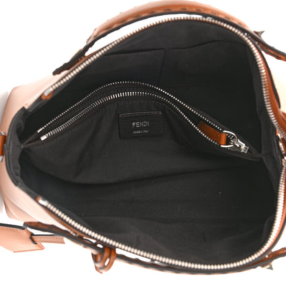 Fendi Vitello King Logo Embossed Medium By The Way Boston Bag Cuoio 5 of 12