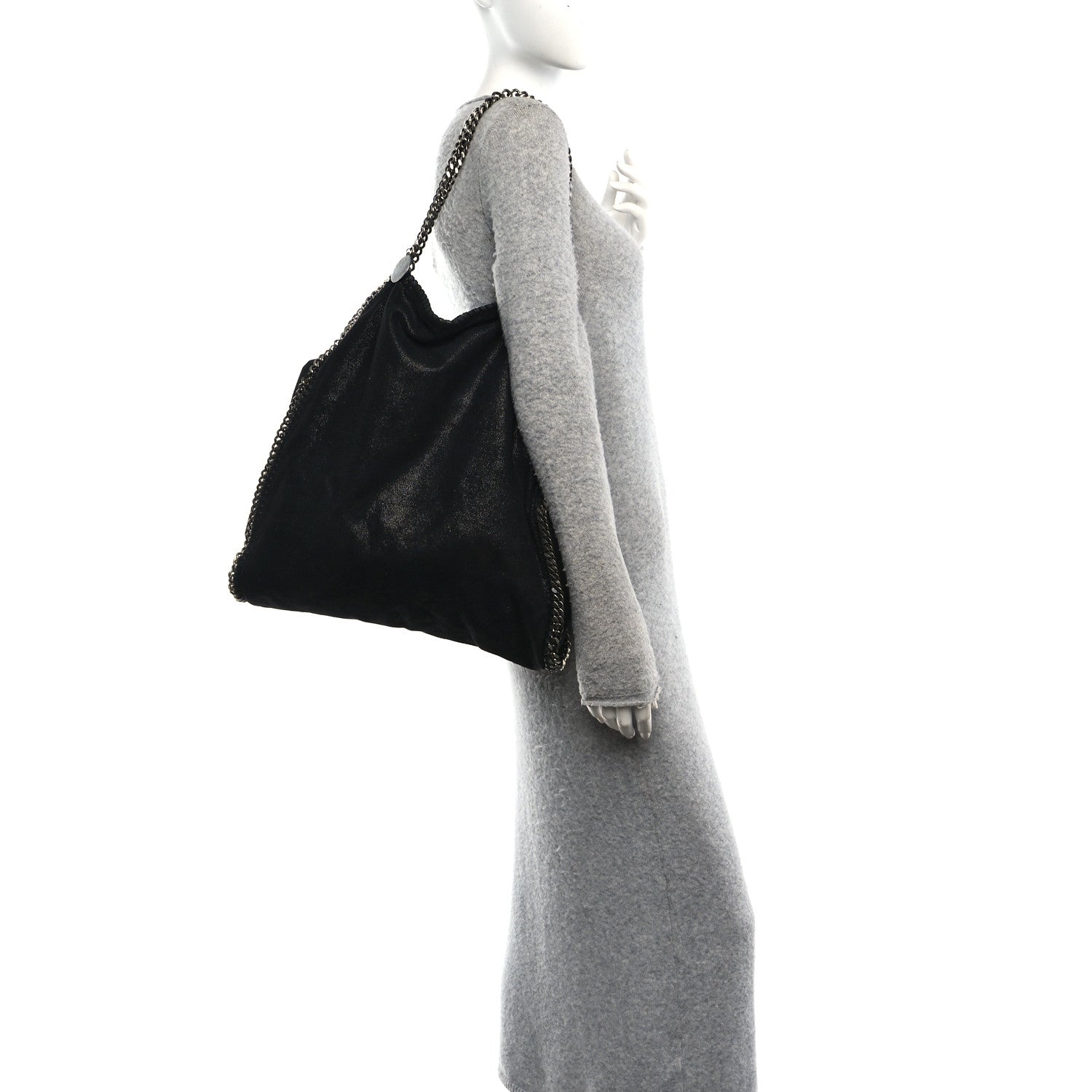 Stella McCartney Shaggy Deer Big Falabella Tote Black 2 of 10