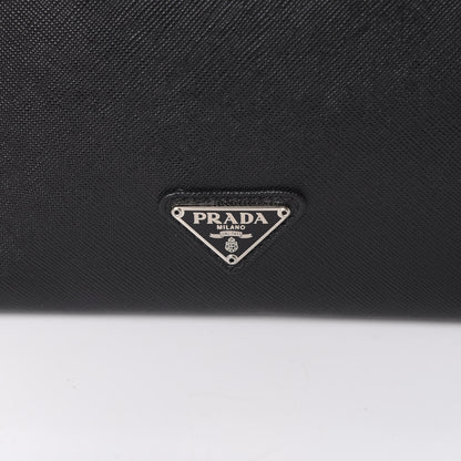 Prada Saffiano Turnlock Chain Shoulder Bag Black 11 of 12