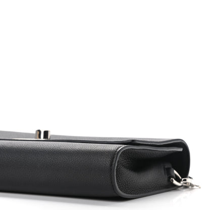 Louis Vuitton Calfskin Lockme Clutch Black 10 of 12